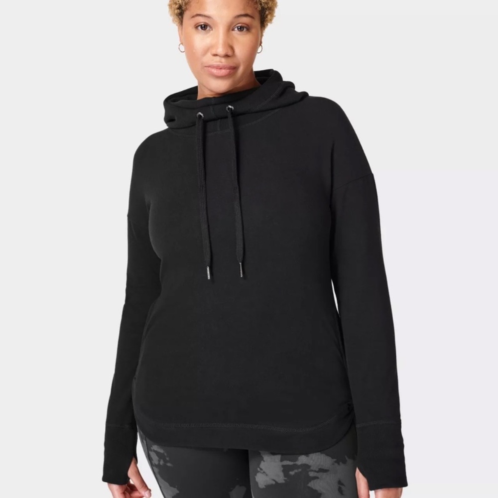 Sweaty Betty Escape Fleece Hoodie in Black, Size Small